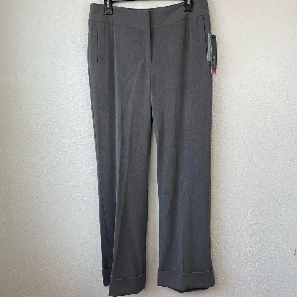 NWT Rafaelle Charcoal Grey Slacks Size 8